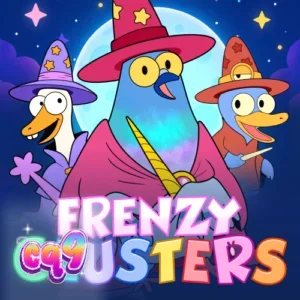 Frenzy Clusters স্লট গেমের ইন্টারফেস এবং গ্রিড লেআউট
